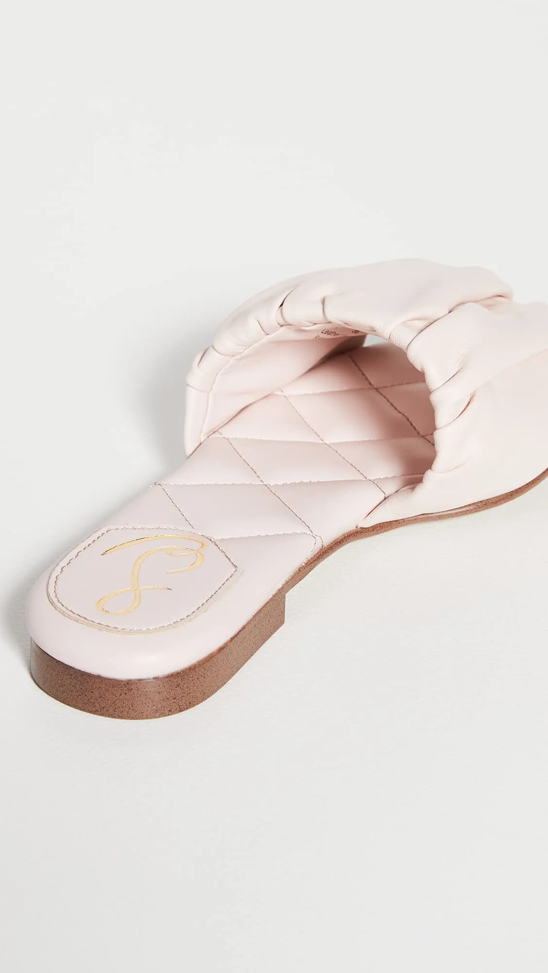 Fast worldwide shipping Mule Leather Briar Toe Best-seller sale Sam Edelman Pink Flat Slide Pale Comfort Open Sandals