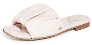 Fast worldwide shipping Mule Leather Briar Toe Best-seller sale Sam Edelman Pink Flat Slide Pale Comfort Open Sandals