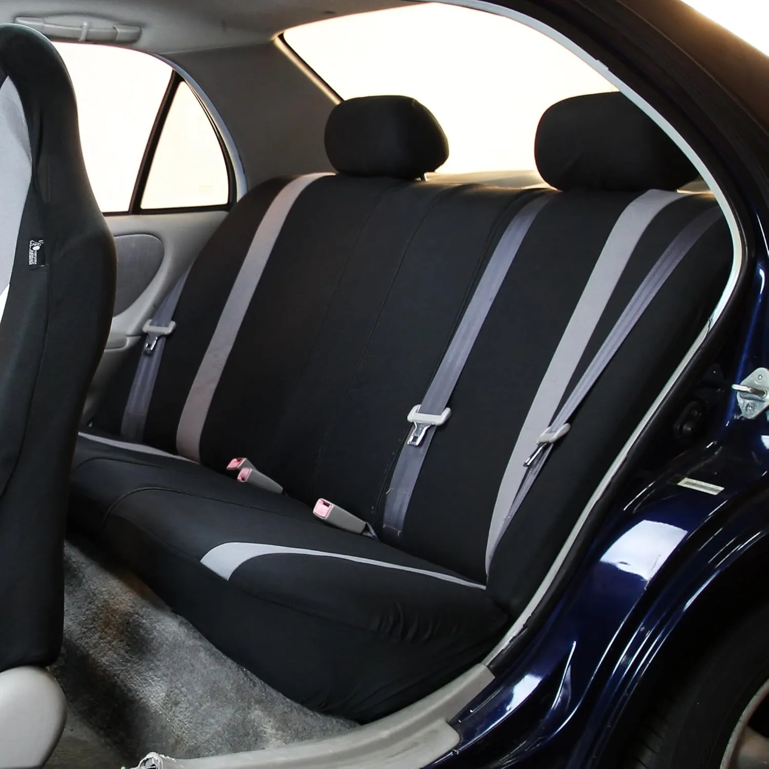 FH Group Three Row 7 Seater - Premium Modernistic Seat Covers - Fit Most Car, Truck, SUV, & Van Green/Black