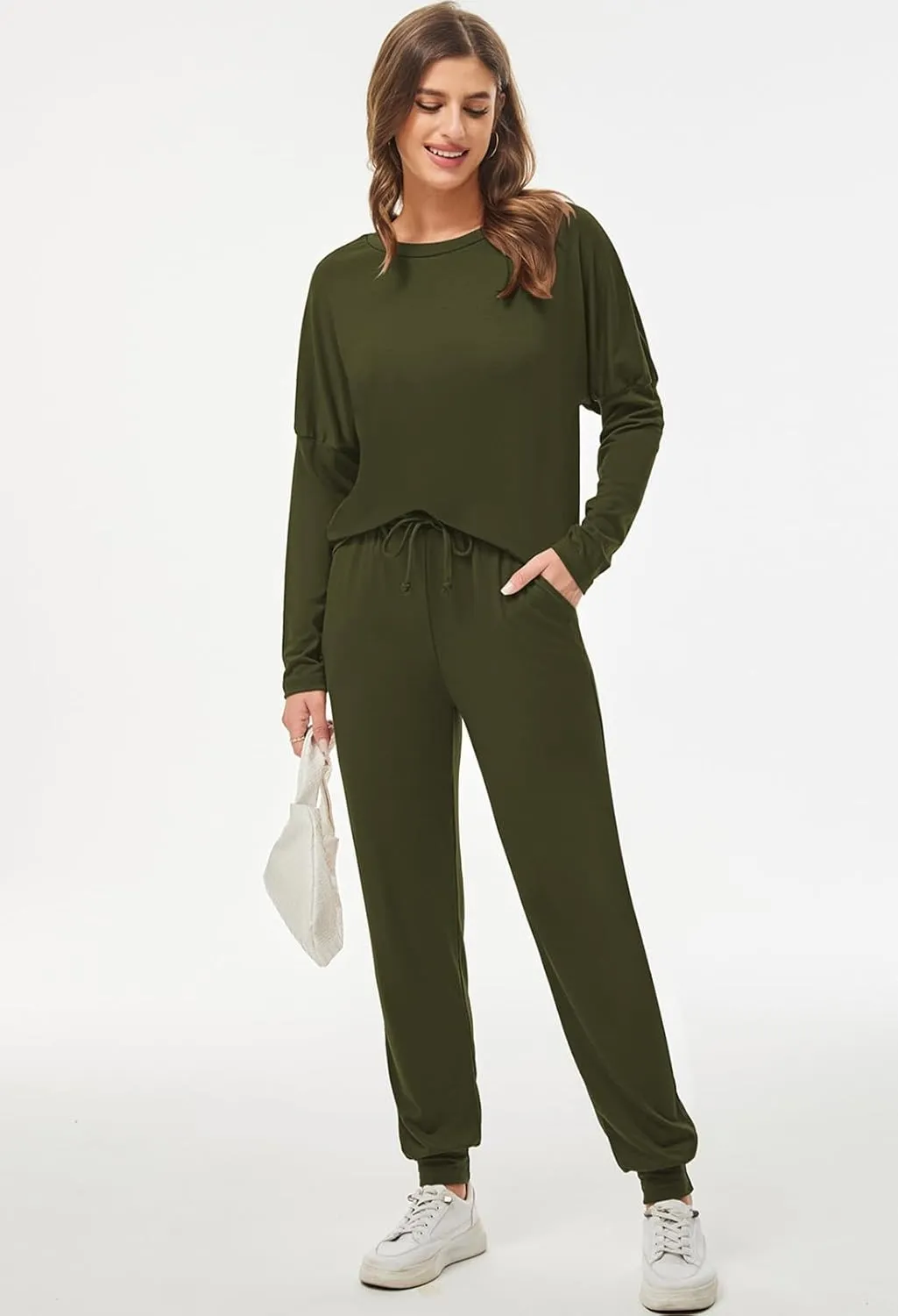 Fixmatti Women Casual 2 Piece Outfit Long Pant Set Sweatsuits Tracksuits