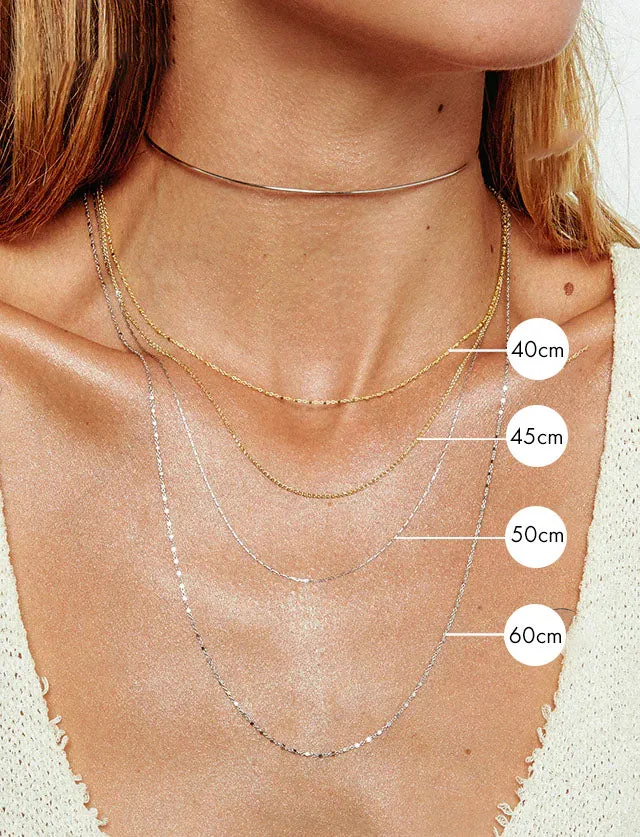 Flat Curb 2.4mm Solid Yellow Gold Chain