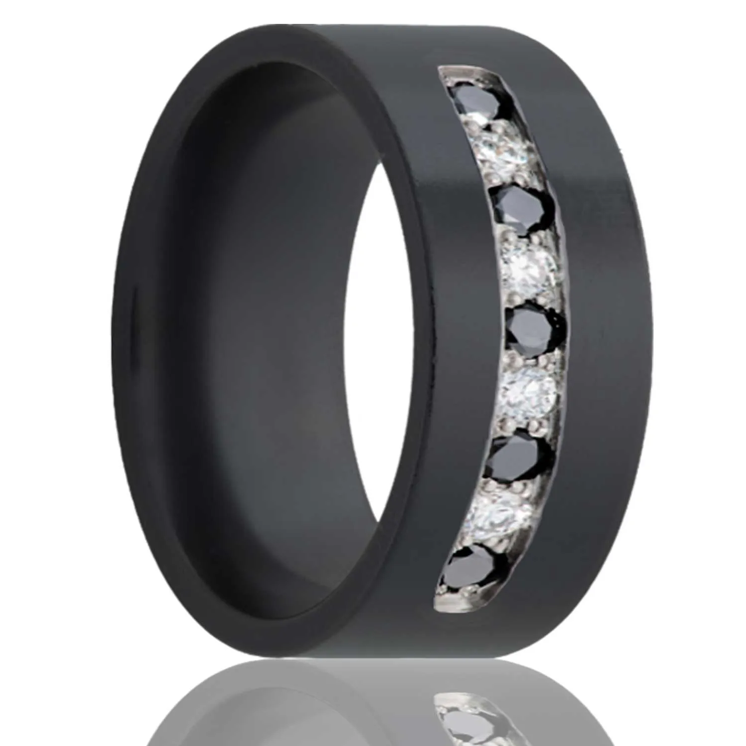 Flat Zirconium Band Polished