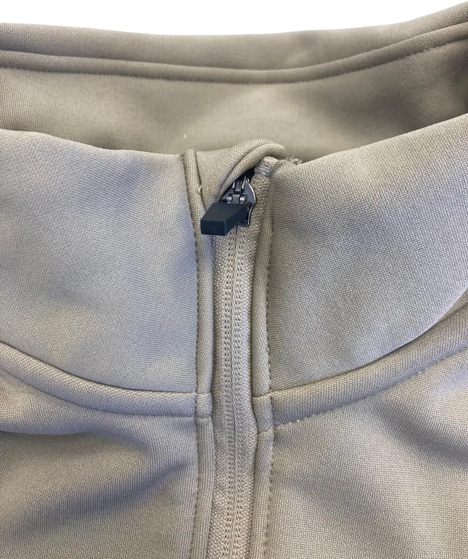 Fleece Pullover 1/4 Zip Jacket, Flat Dark Earth with Front Logo, Kangaroo Pouch, Arm & Chest Pocket