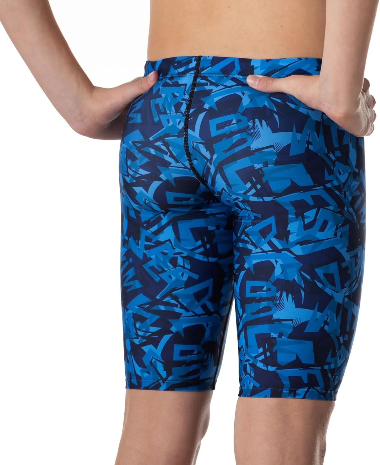 Flow Funky Jammers for Boys - Swim Jammer Swimsuit for Practice and Competition Swimming in Size 21 to 32