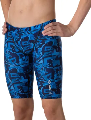 Flow Funky Jammers for Boys - Swim Jammer Swimsuit for Practice and Competition Swimming in Size 21 to 32