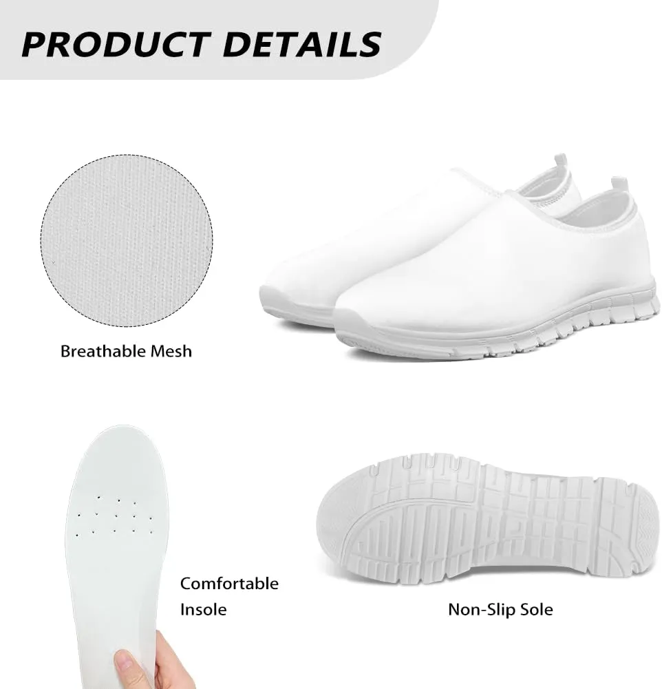 Forchrinse Hummingbird Cherry Blossom Womens Slip on Loafer Shoes Mens Walking Shoes Soft Lightweight Fashion Athletic Sneakers Arch Support Causal Work Shoes