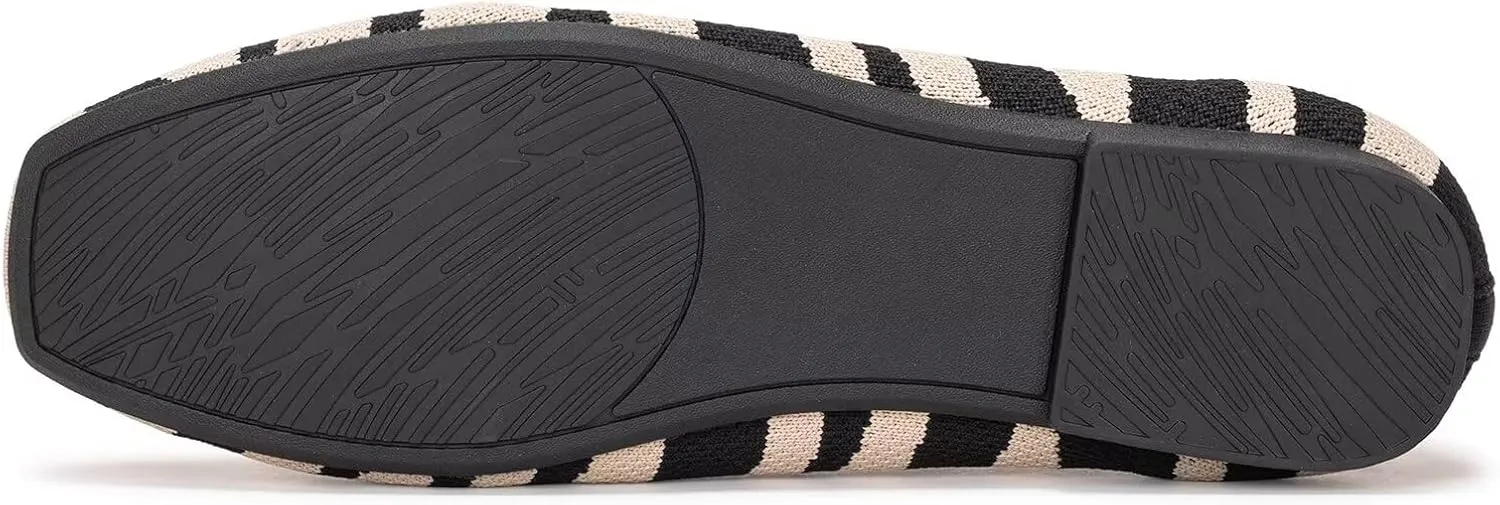 Frank Mully Women's Loafer Flats Square Toe Comfortable Office Work Shoes, Cute Penny Loafer Slip On Walking Driving Shoes
