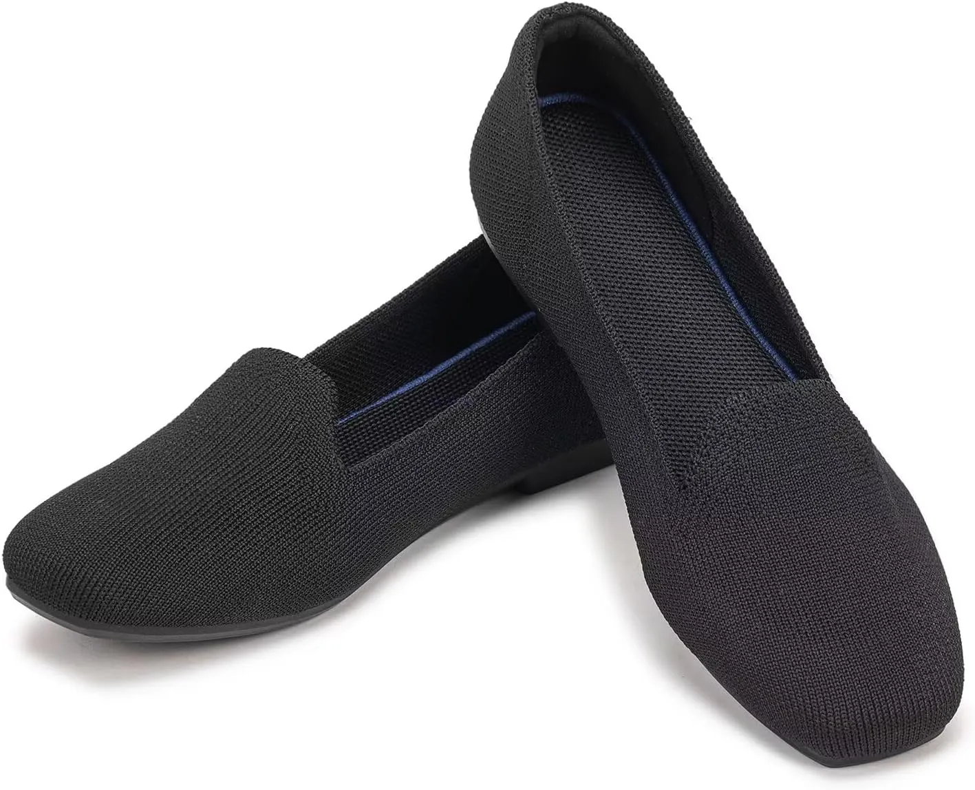 Frank Mully Women's Loafer Flats Square Toe Comfortable Office Work Shoes, Cute Penny Loafer Slip On Walking Driving Shoes