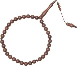 GENUINE KUKA TASBIH Small 33-ct Antique Color MUSLIM 10-mm Bead Handcrafted Turkish Seed Prayer Beads Sibha Misbaha Dhikr Tasbeeh for Salah Namaz Salawat in Gift Box