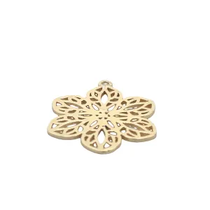Gold Finish And  Silver Plated  Charm  E-coated, Brushed Finish, Handmade Components "36x30".