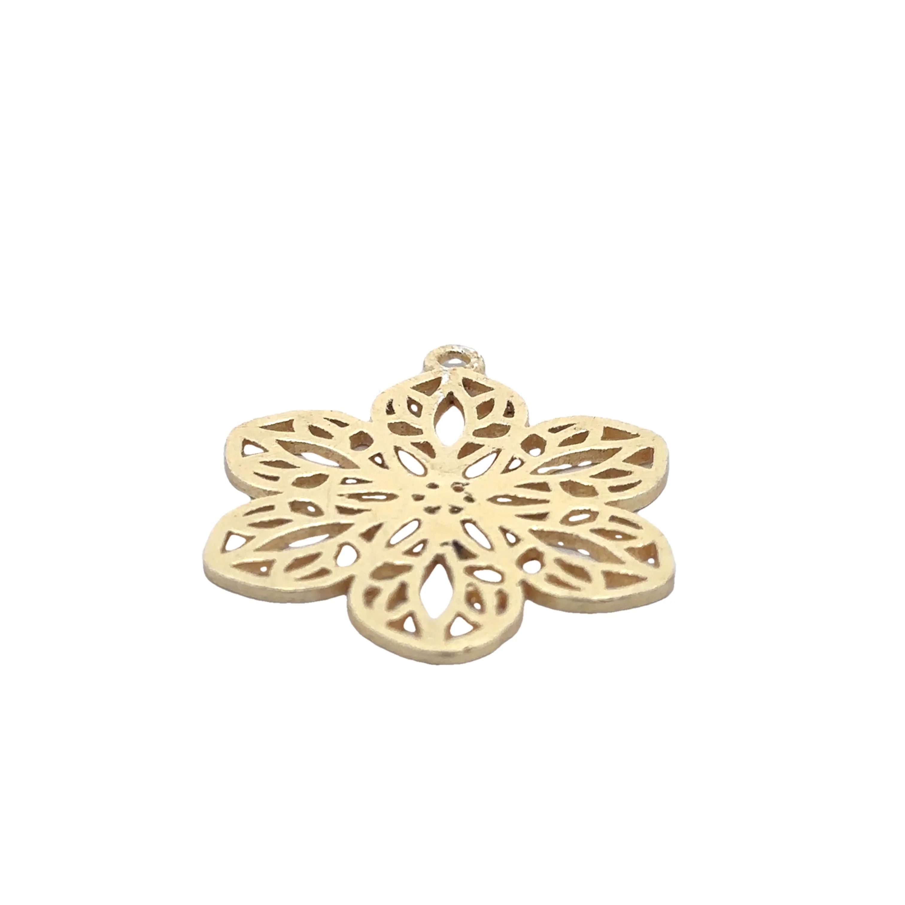 Gold Finish And  Silver Plated  Charm  E-coated, Brushed Finish, Handmade Components "36x30".