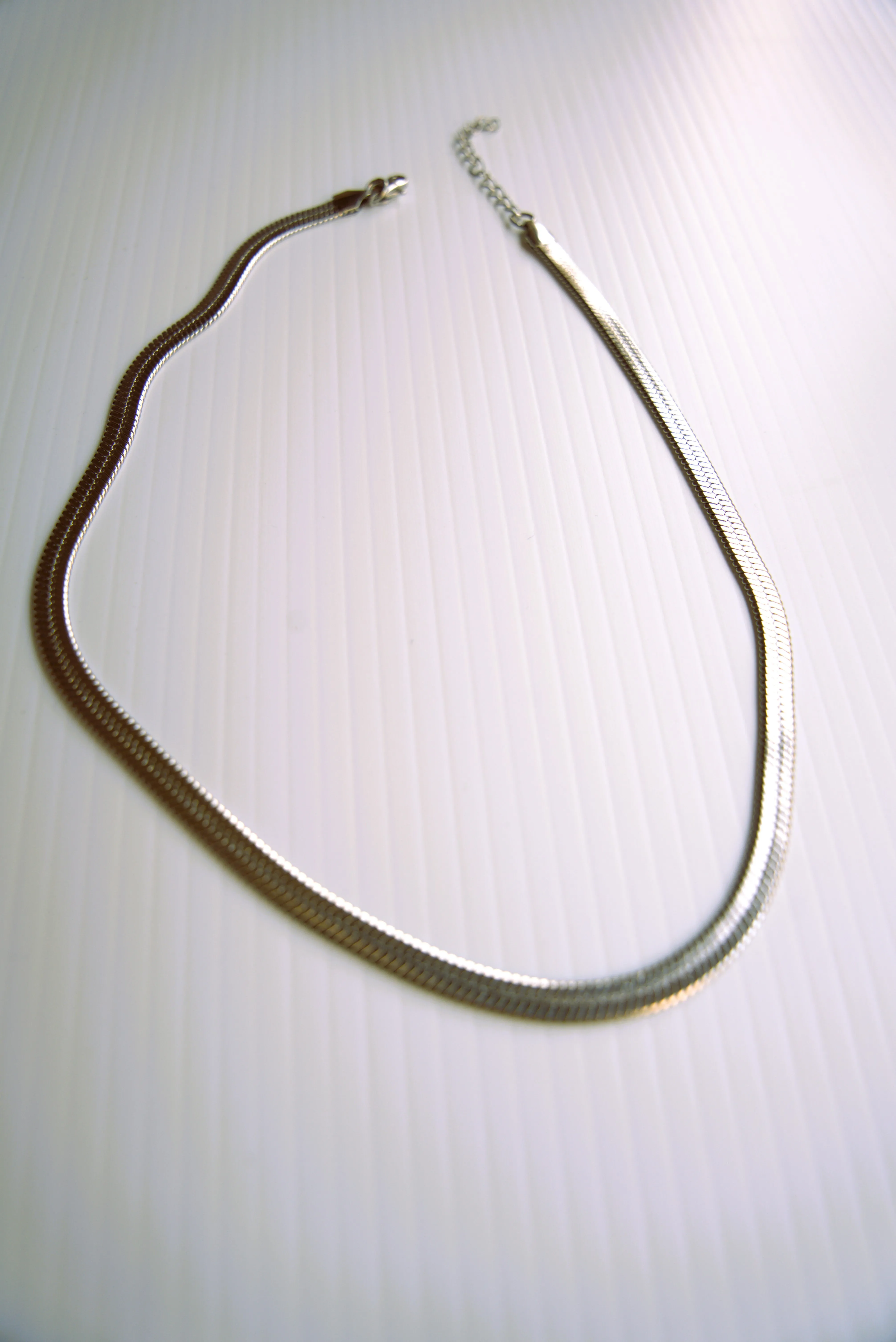 Golden Flat Chain Necklace