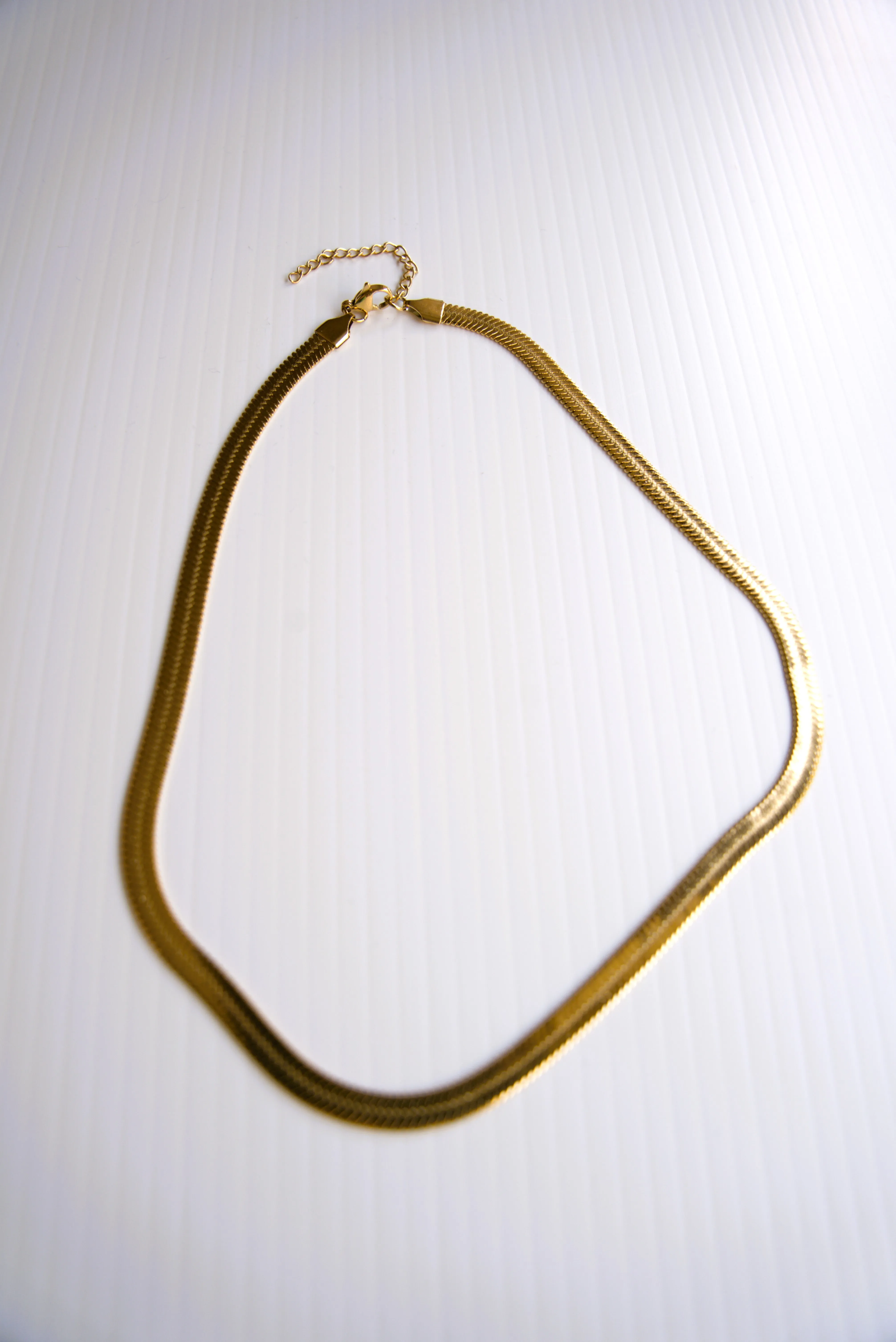 Golden Flat Chain Necklace