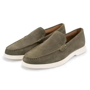 Green Suede Loafers