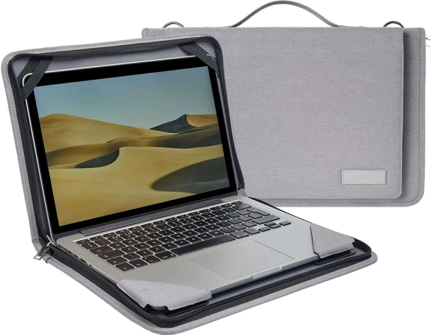 Grey Laptop Messenger Case - Compatible with MSI Prestige 14 H - B13U 14" Laptop