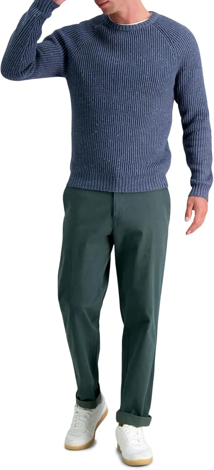 Haggar Men's Long Sleeve Crew Neck Sweater