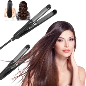 Hair Straightener Titanium Steam Straightener for Home Salon Portable Hair Curler with 360° Cord Us Voltage