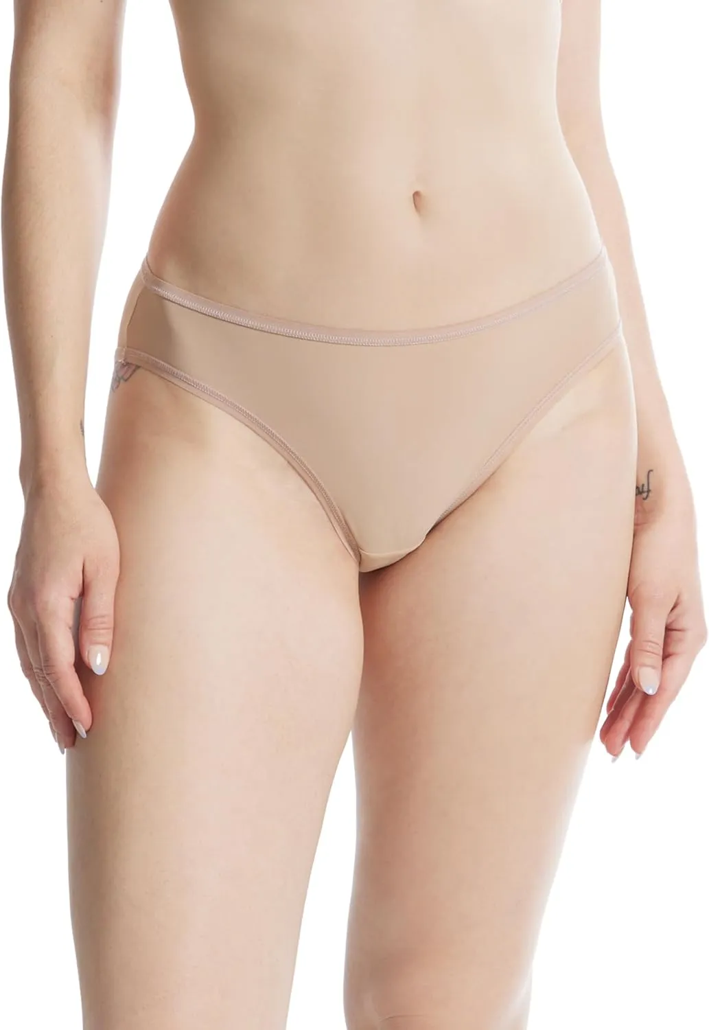 hanky panky - BreatheSoft Mid Rise Bikini Brief Underwear for Women | Full Back Coverage Panties | Sizes XS-XL | 3 pack