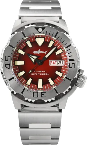 Heimdallr Watches for Men, NH36A Automatic Wristwatch 200M Diving Watch Sapphire Crystal Luminous Mens Watch with 316L Stainless Steel Bracelet V2 Version