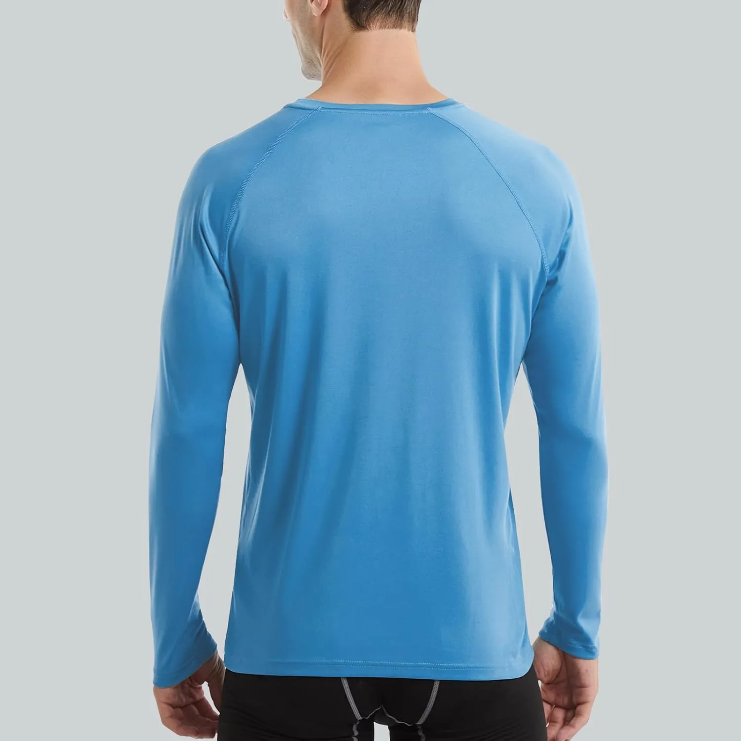 HISKYWIN Men's Long Sleeve Shirts Lightweight UPF 50  Sun Protection SPF Outdoor T-Shirts Fishing Hiking Running Tee Tops