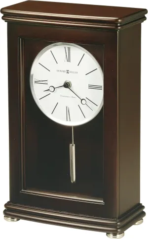 Howard Miller Lenox Mantel Clock – Modern Wooden Mantel Clock w/Chimes, Elegant Home Decor, Quartz Movement, Black Roman Numerals, Battery Operated, Wood Finish, Home, Living Room and Office Accent