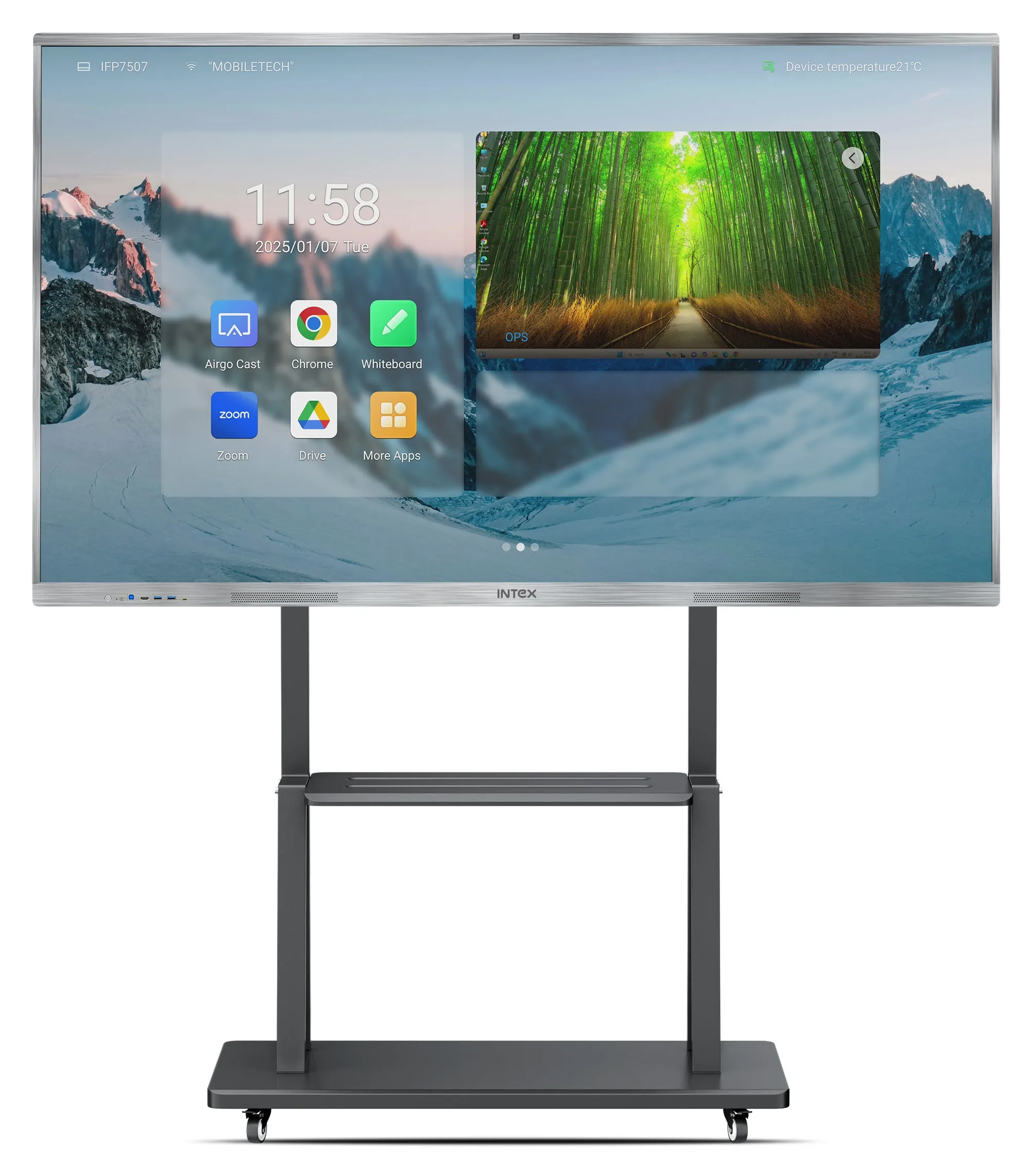 Intex INT75 - Ultra HD 4K Interactive Flat Panel Display (75 Inches) | Android 14