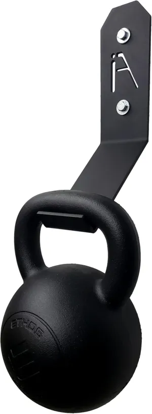 Iron American Heavy-Duty Kettlebell Wall Mount Storage Rack - Gym Storage Hanger, Holds up to 200 Pounds - Easy Installation, Hardware Included - Weight Rack for Home Gym - Made in USA