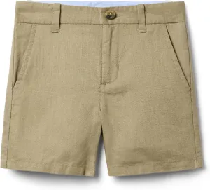 Janie and Jack Boys' Linen Flat Front Shorts (Toddler/Little Big Kid)