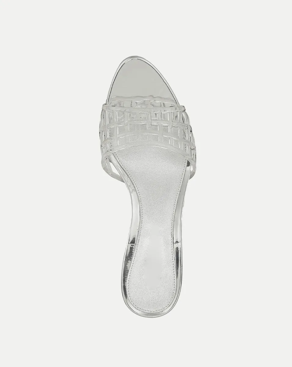 Jelly Sandals for Women Kiiten Heels Pumps Mule Summer Dressy Clear Shoes Fashion Vintage