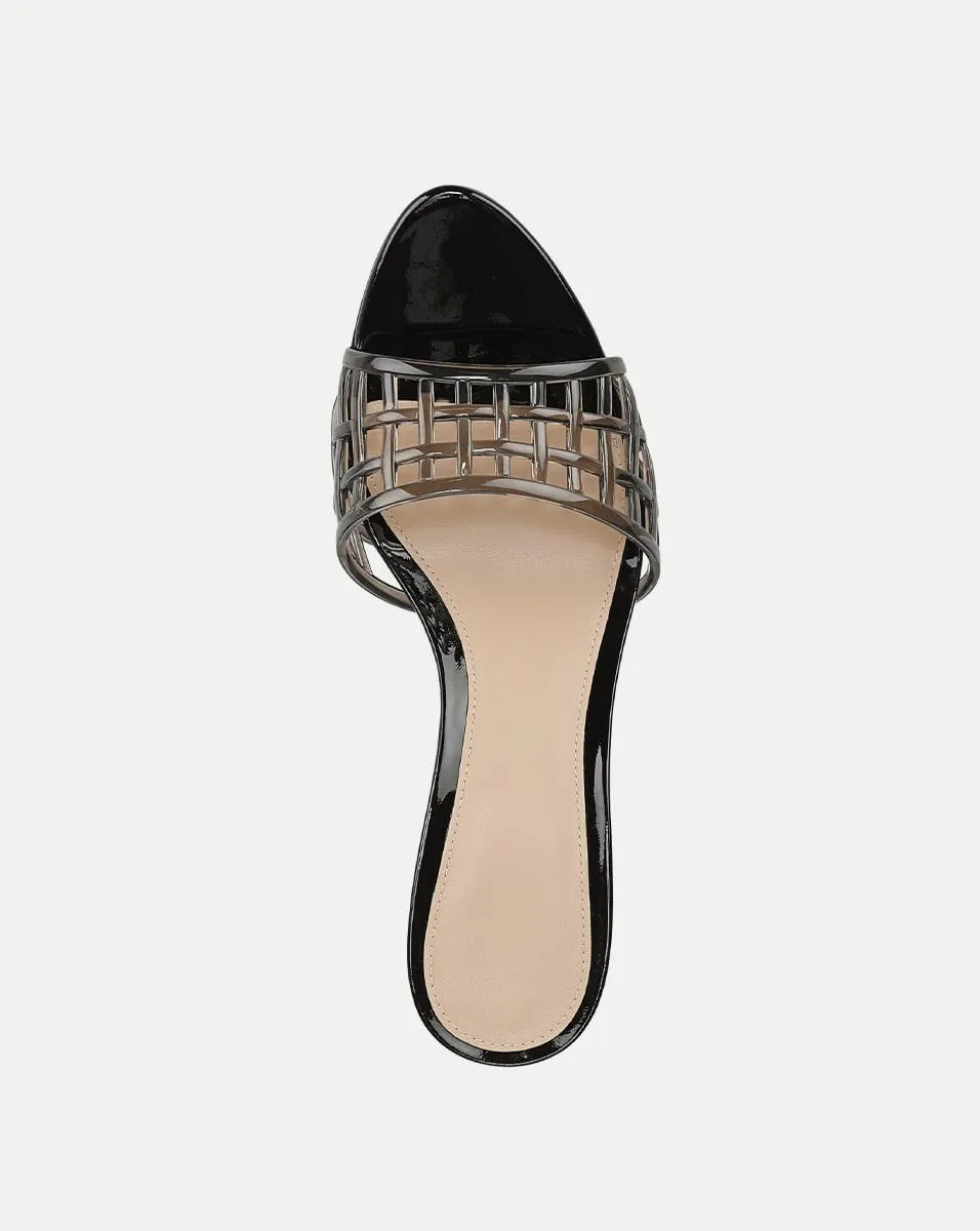 Jelly Sandals for Women Kiiten Heels Pumps Mule Summer Dressy Clear Shoes Fashion Vintage