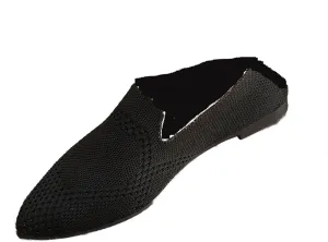 JITUUE Women's Fashion Knit Breathable Loafer Flats Slip-Ons Pointy Toe Walking Driving Shoes Comfortable Casual Penny Loafer