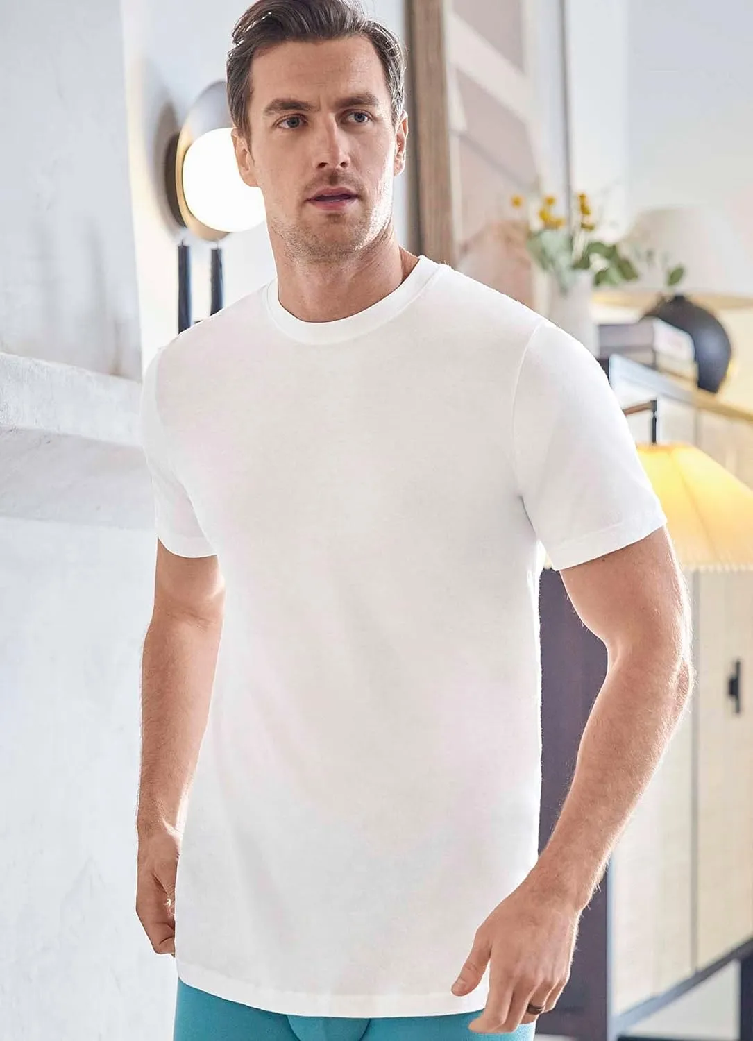 Jockey Men's Undershirt Big & Tall Classic Crew Neck Undershirt- 6 Pack