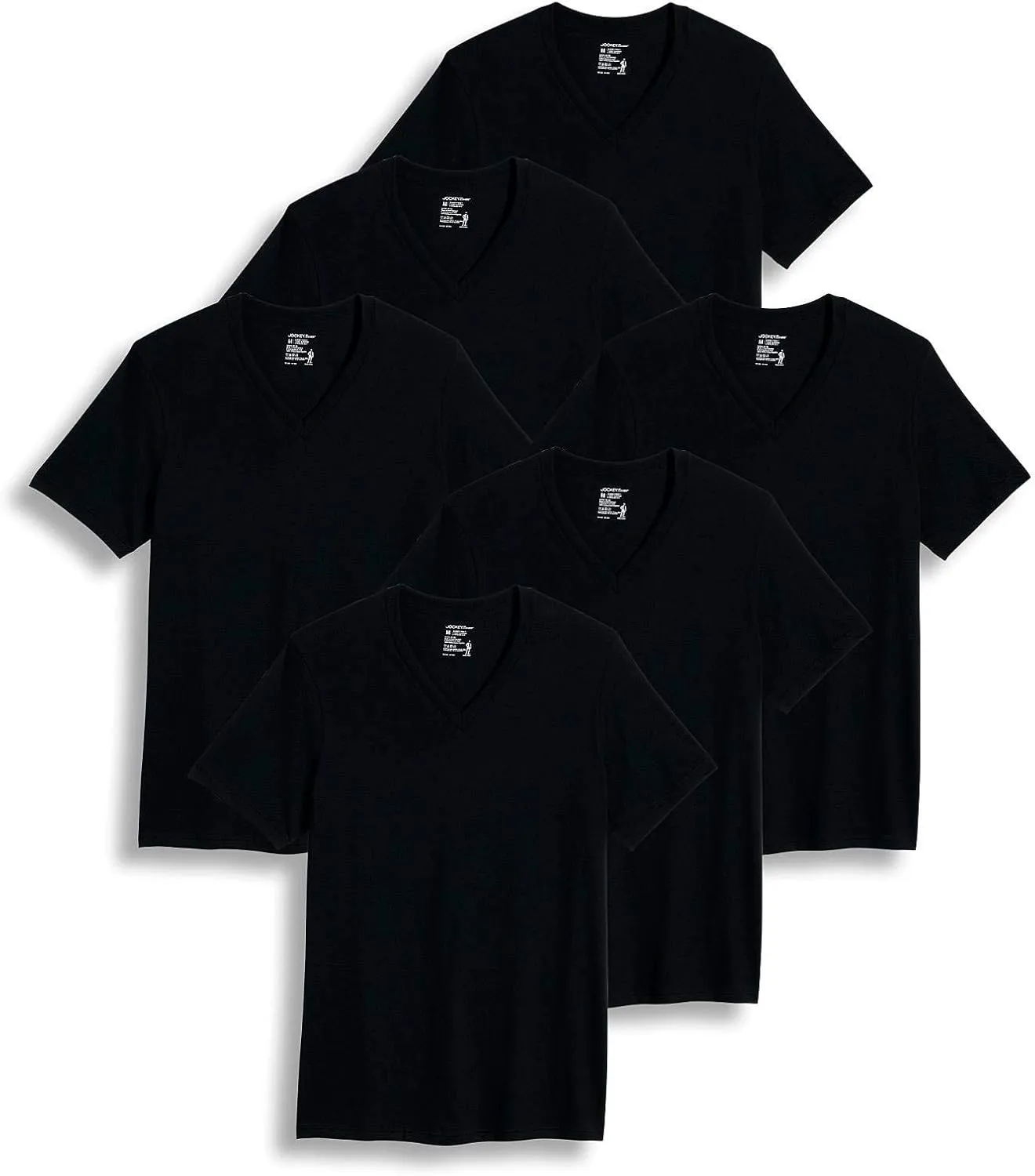 Jockey Men's Undershirt Classic V-Neck Undershirt - 6 Pack