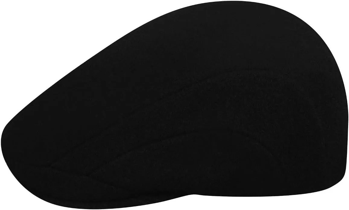 Kangol Wool 507 Flat Cap for Men and Women, Medium, Black