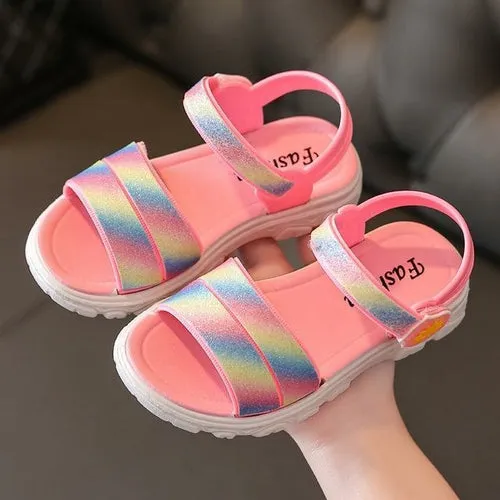 Kids Shoes Girl Sandal | Sandal Shoe Girl Child | Childrens Rainbow