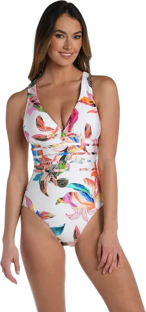 La Blanca Women's Multi Strap Cross Back One Piece Swimsuit