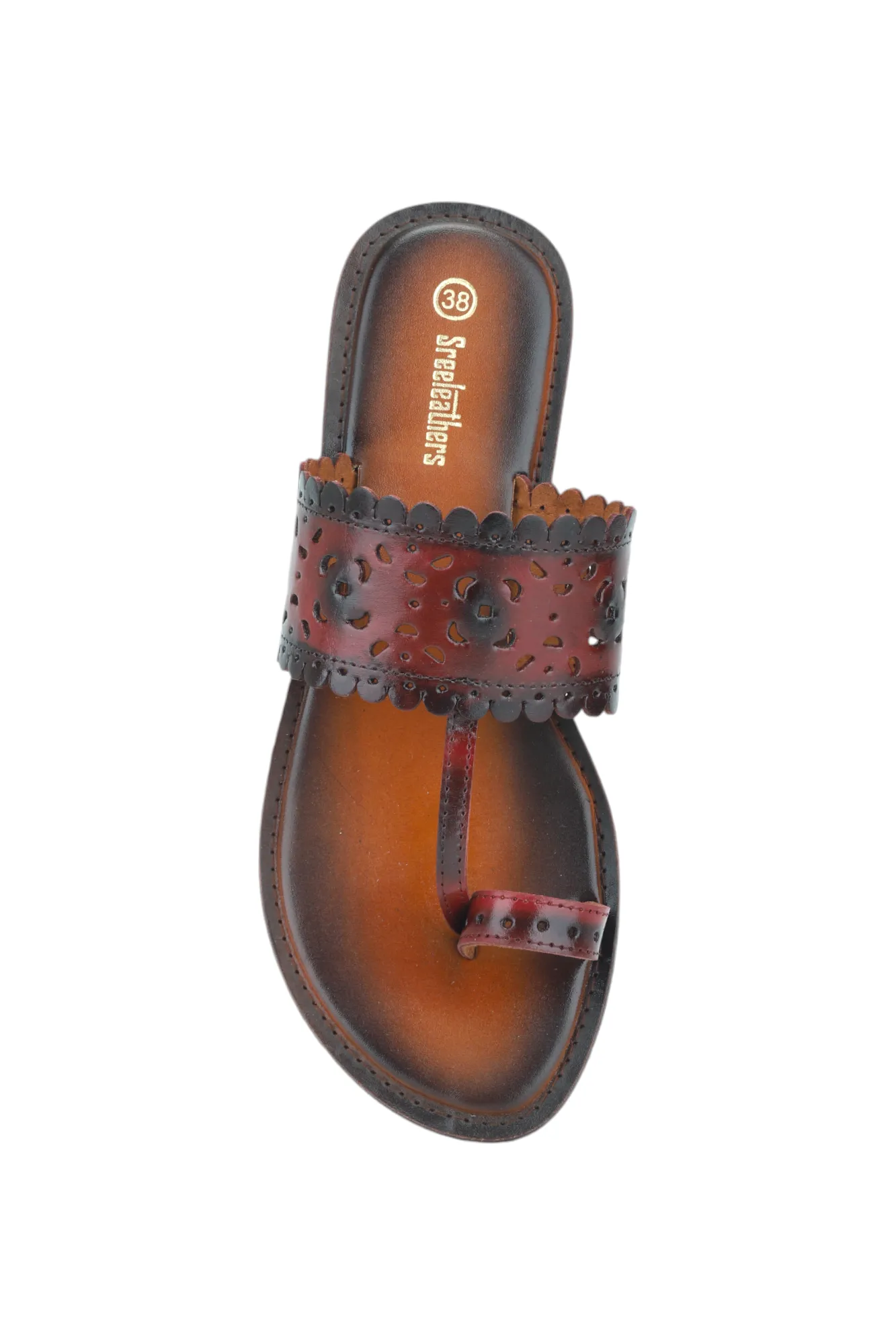 LADIES FLAT LEATHER CHAPPAL 996073