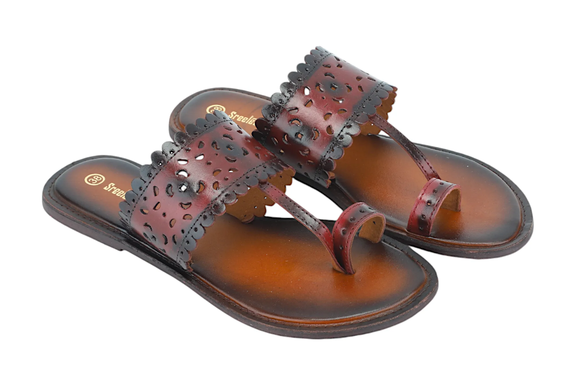 LADIES FLAT LEATHER CHAPPAL 996073