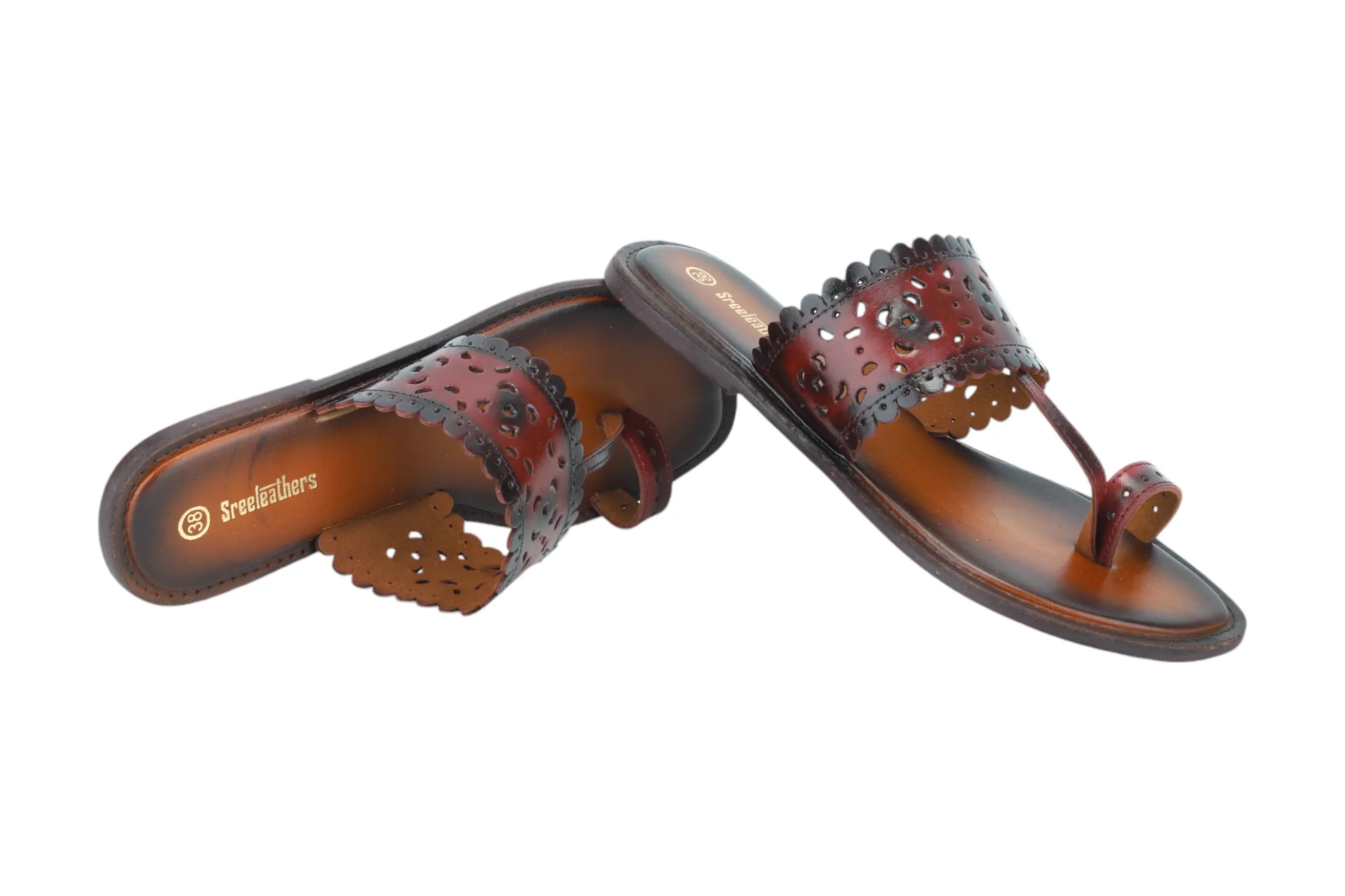 LADIES FLAT LEATHER CHAPPAL 996073