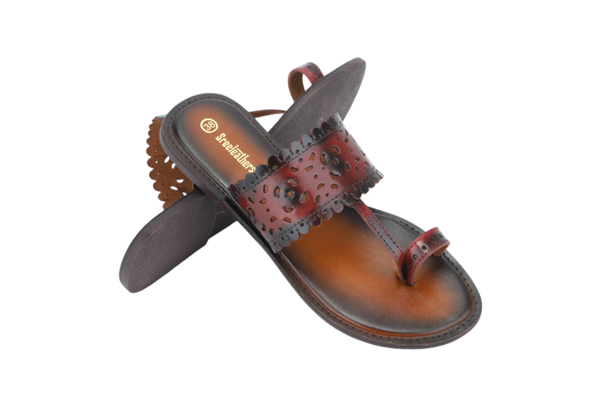 LADIES FLAT LEATHER CHAPPAL 996073