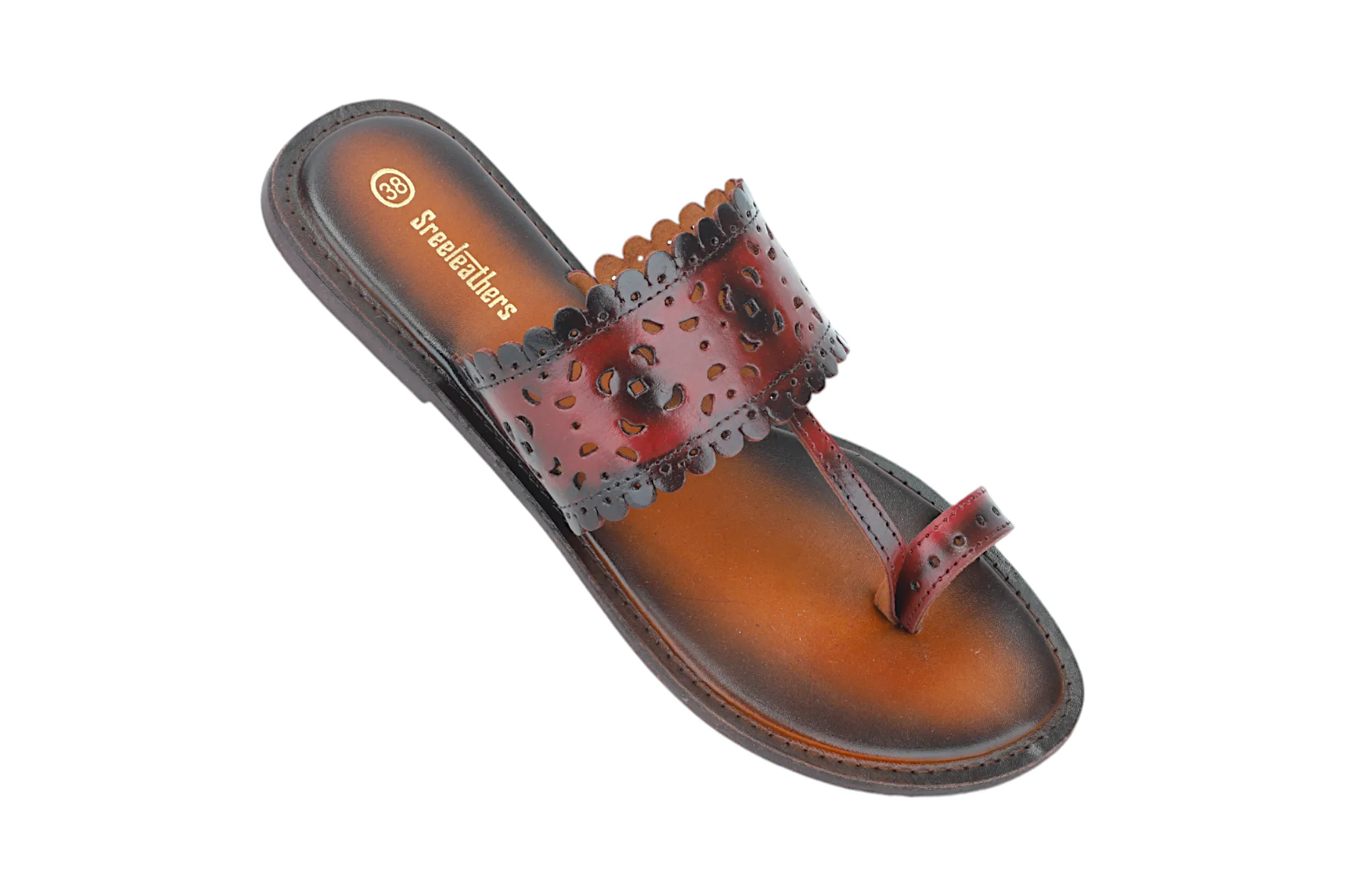 LADIES FLAT LEATHER CHAPPAL 996073