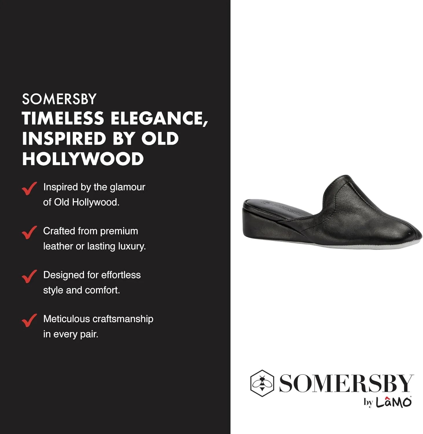 Lamo Somersby Blanche Women's Slippers, Slip-On Leather House Slippers for Women