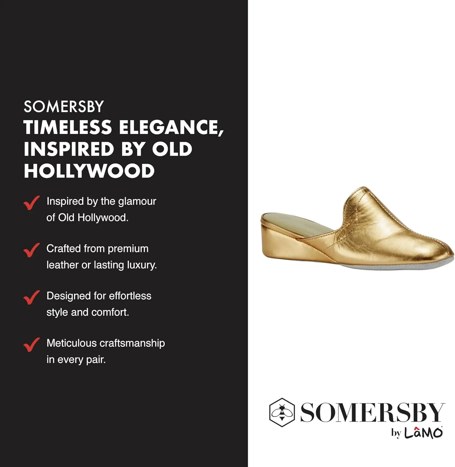 Lamo Somersby Blanche Women's Slippers, Slip-On Leather House Slippers for Women