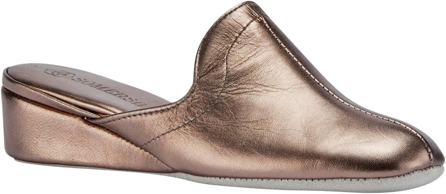 Lamo Somersby Blanche Women's Slippers, Slip-On Leather House Slippers for Women