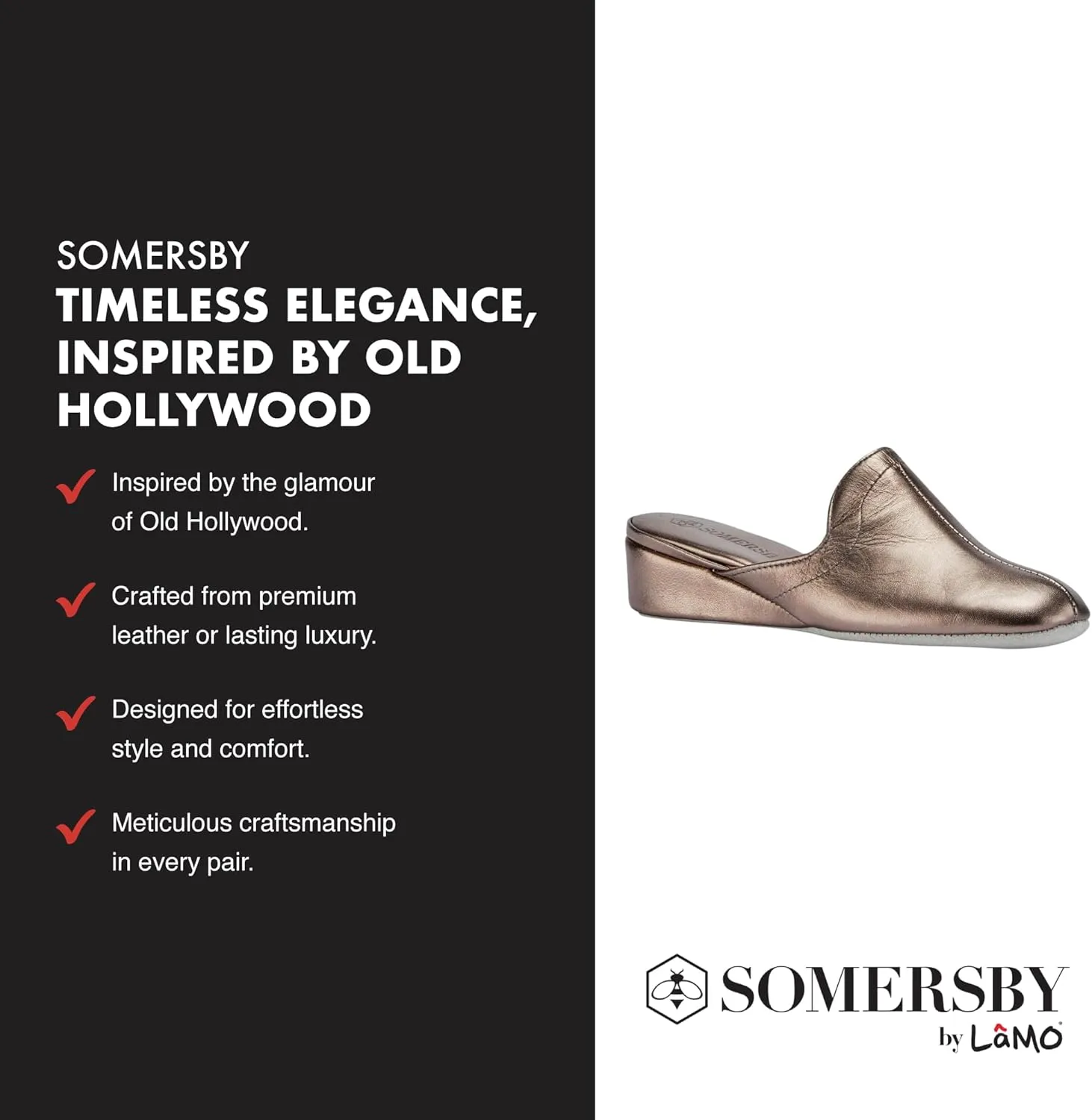 Lamo Somersby Blanche Women's Slippers, Slip-On Leather House Slippers for Women