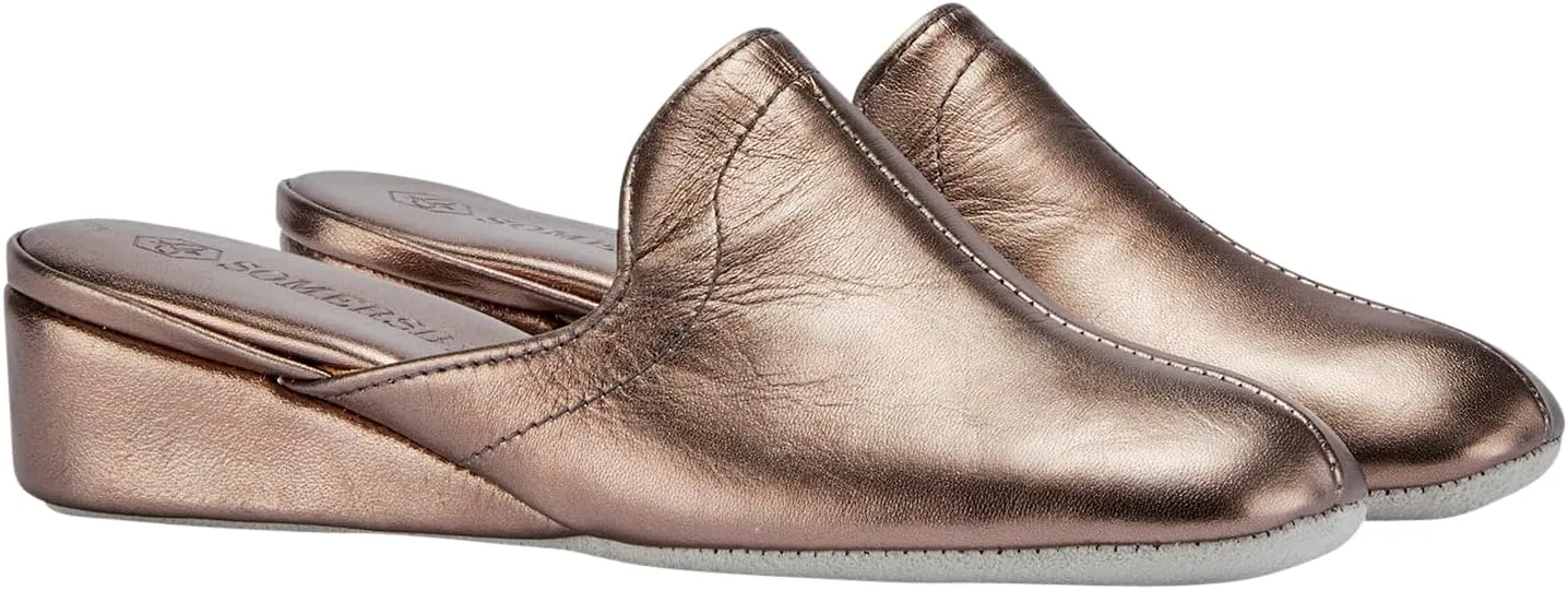 Lamo Somersby Blanche Women's Slippers, Slip-On Leather House Slippers for Women