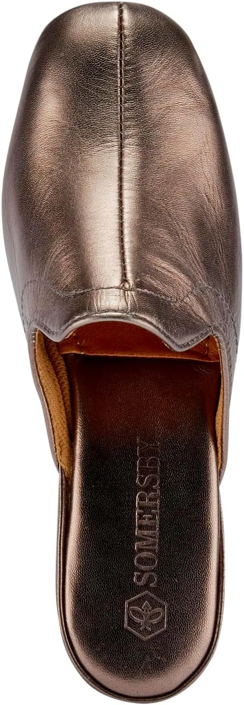 Lamo Somersby Blanche Women's Slippers, Slip-On Leather House Slippers for Women