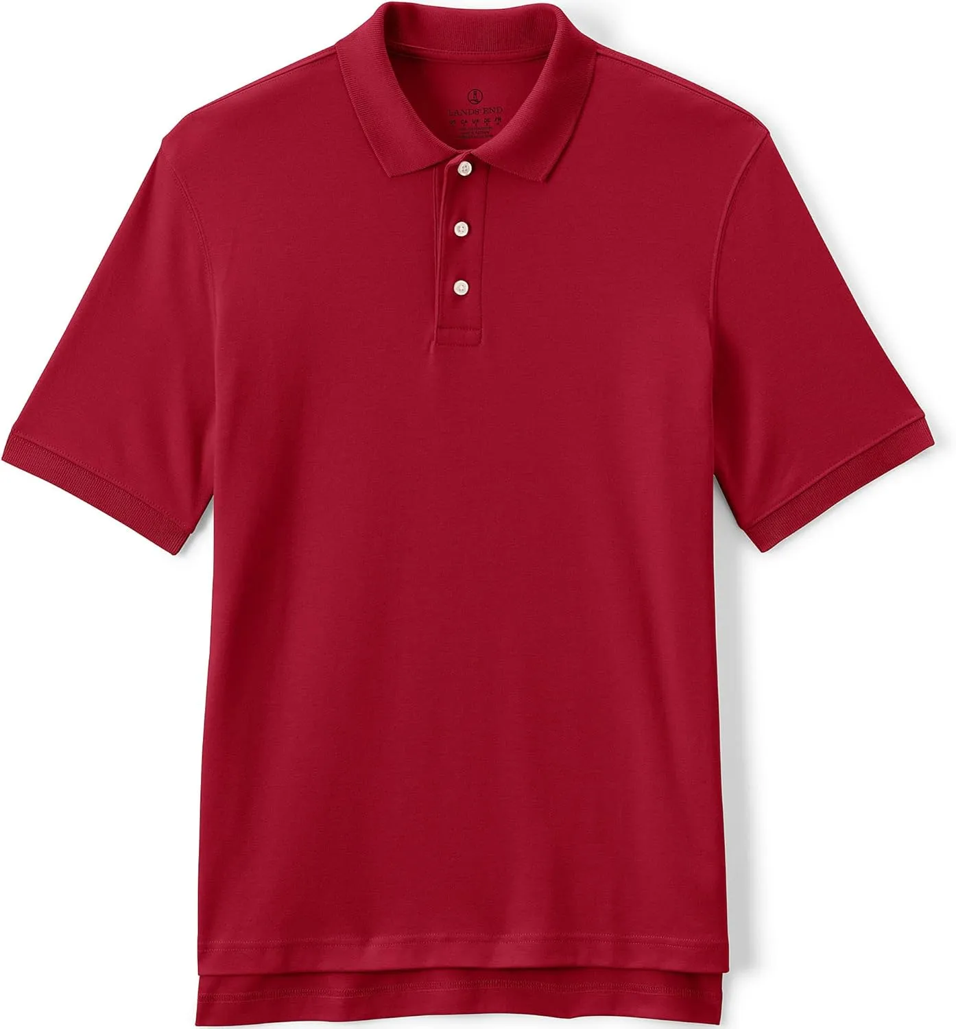 Lands' End School Uniform Men's Long Sleeve Interlock Polo Shirt