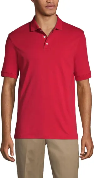 Lands' End School Uniform Men's Long Sleeve Interlock Polo Shirt