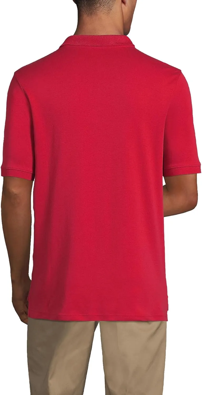 Lands' End School Uniform Men's Long Sleeve Interlock Polo Shirt